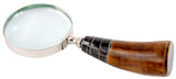 Magnifier With Horn Handle - Brass Aluminium (18.3cm)