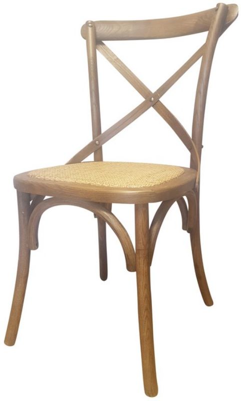 Chair - Cross Back - Antique Oak 89cm
