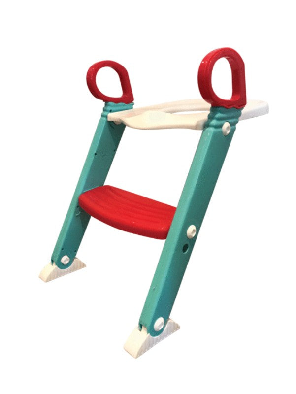 Moose Step on up Toilet Trainer-Aqua/Red