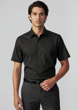 Base Mens Short Sleeve Shirt - White