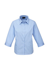 Ladies Base 3/4 Sleeve Shirt - Light Blue - Size 22 - Biz Collection