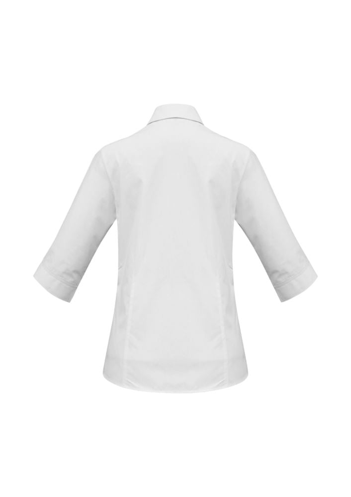 Ladies Base 3/4 Sleeve Shirt - White - Size 8 - Biz Collection