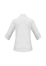 Ladies Base 3/4 Sleeve Shirt - White - Size 8 - Biz Collection