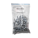 10 X 5/8" PAN PHILLIPS STP SCREW BLACK - BAG OF 100