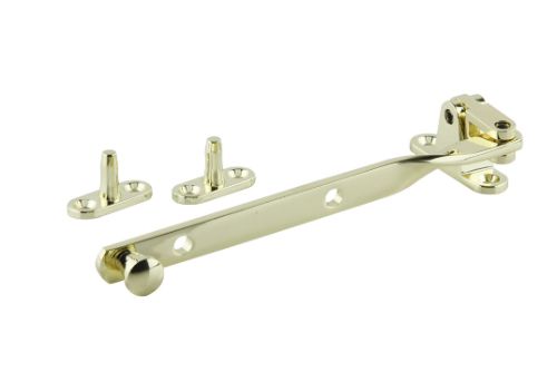 Short Fanlight Stay 200mm - Top Hung Window - Brass Plated