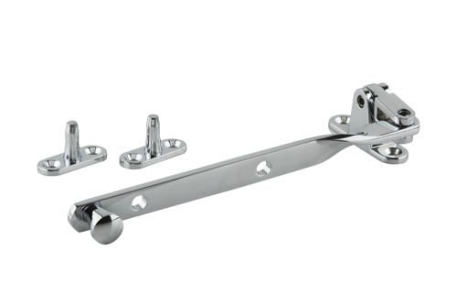 Short Fanlight Stay 200mm - Top Hung Window - Chrome Plated