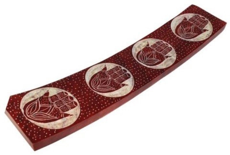 Incense Burner - Soapstone Hamsa (Set of 3)