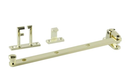 Short Casement Stay 240mm - Side Hung Window - Brass Plated