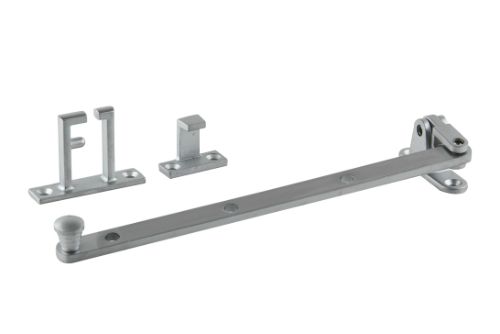 Short Casement Stay 240mm - Side Hung Window - Satin Chrome Plated