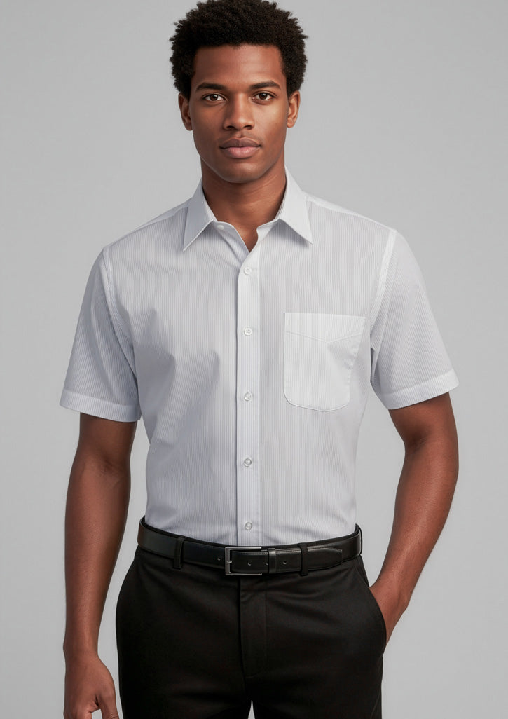 Ambassador Mens Short Sleeve Shirt - Silver Grey