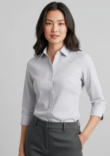 Ambassador Womens 3/4 Sleeve Shirt - Blue