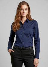 Bondi Womens Long Sleeve Shirt - Navy