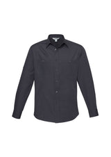 Bondi Mens Long Sleeve Shirt - Charcoal