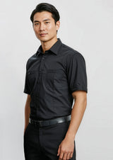 Bondi Mens Short Sleeve Shirt - Black