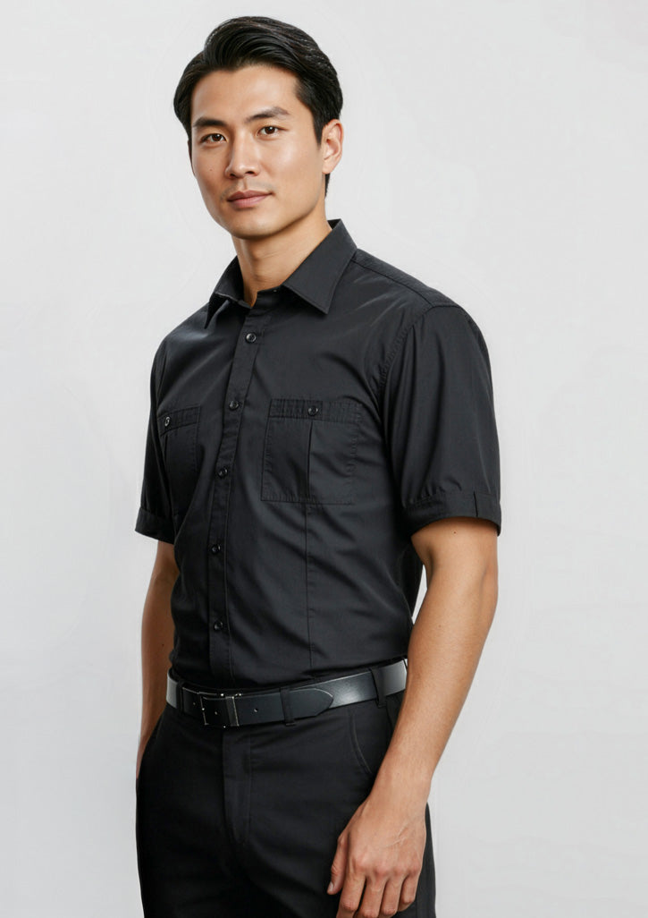 Bondi Mens Short Sleeve Shirt - Navy