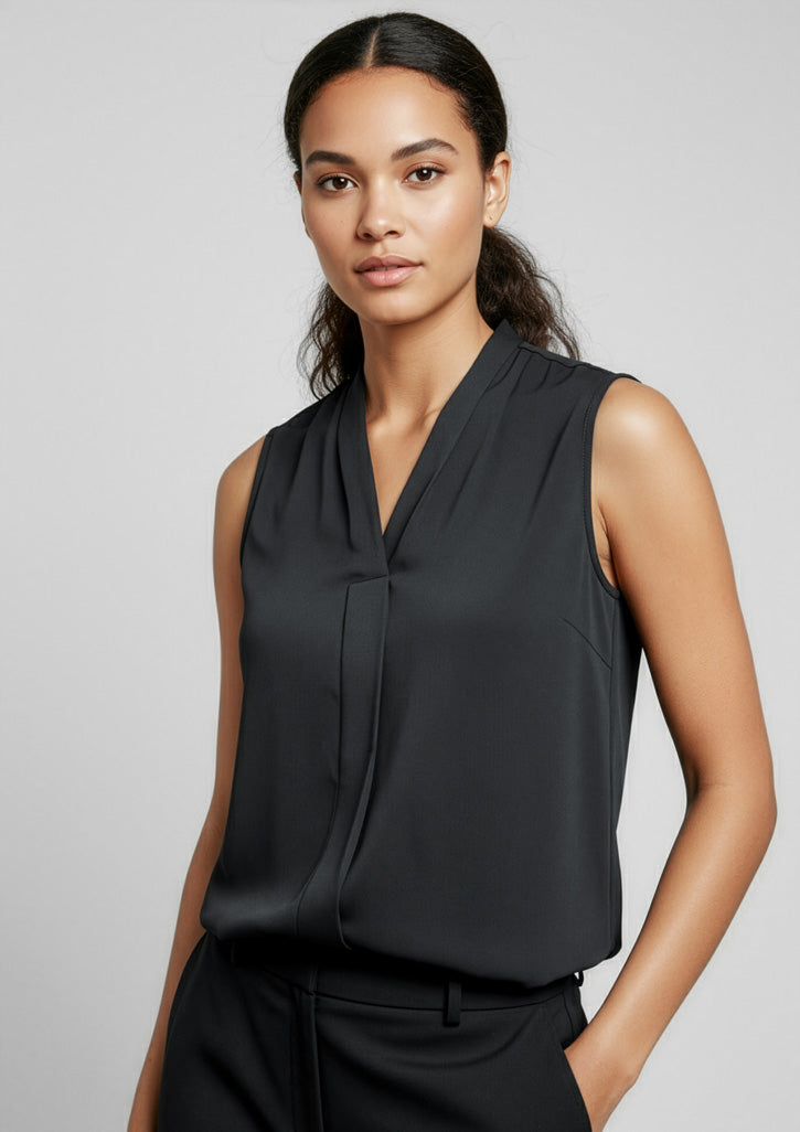 Madison Womens Sleeveless Top - Silver Mist
