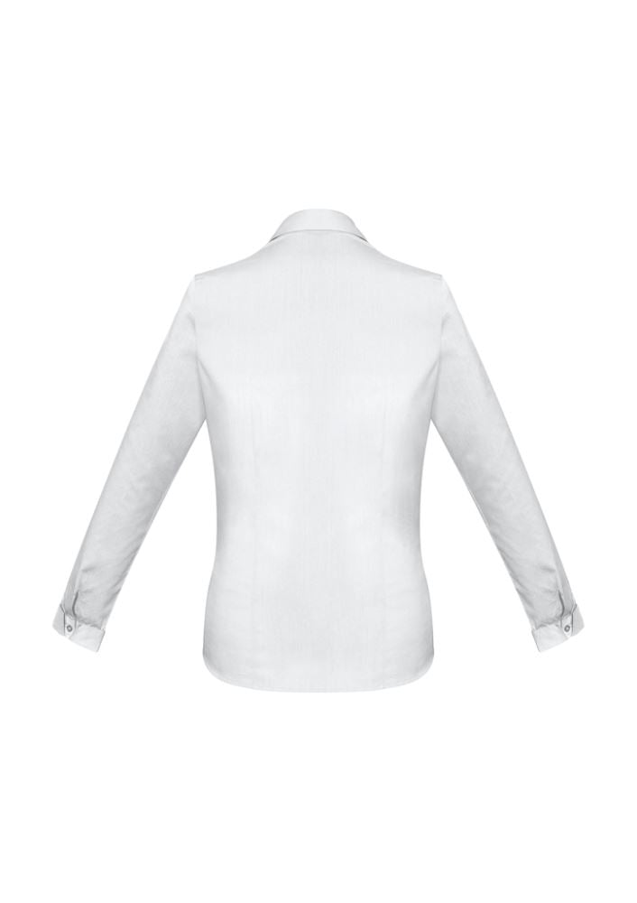 Ladies Monaco Long Sleeve Shirt - White - Size 16 - Biz Collection