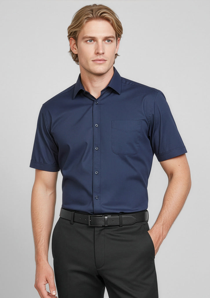 Monaco Mens Short Sleeve Shirt - White