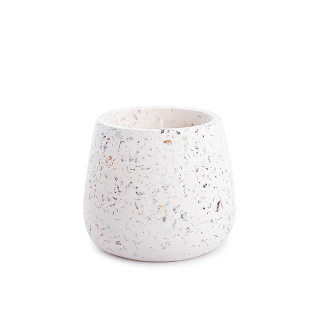 Scented Candle Terrazzo Vanilla White Medium