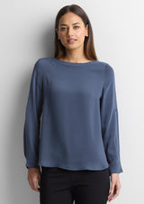 Madison Womens Boatneck Top - Storm Blue