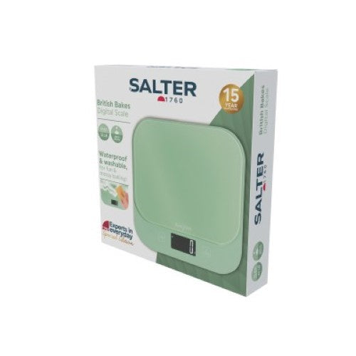 Electronic Kitchen Scale - Salter British Bakes Green SA00698G