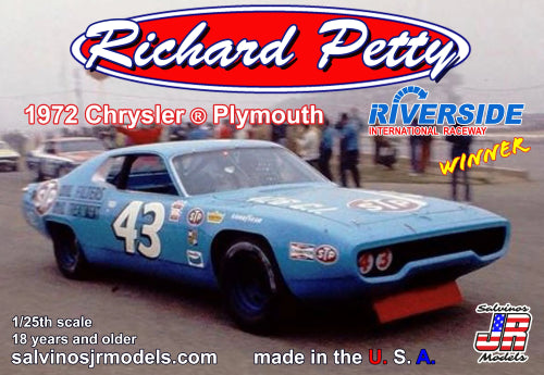 Plastic Kitset - Salvinos - 1/25 '72 Plymouth Petty #43 Ri