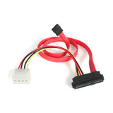 45cm SAS to SATA 29 Pin Cable with LP4 Power Connector for External Storage & RAID