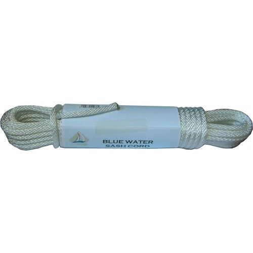 Durable white polyester sash cord, 15m long, perfect for sash window repairs and restoration.