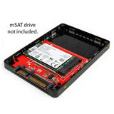 2.5in SATA to Mini SATA SSD Adapter Enclosure - Convert mSATA to Standard 2.5in SATA Drive