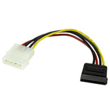 15cm 4 Pin Molex to SATA Power Cable Adapter for SSD and HDD - No PSU Upgrade Needed