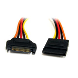 15 Pin SATA Power Extension Cable - 30cm (12in) Length for Easy PC Upgrades and Setup