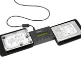 High-speed standalone SATA drive duplicator and eraser for 2.5in/3.5in drives with USB 3.0, 14GBpm cloning speed.