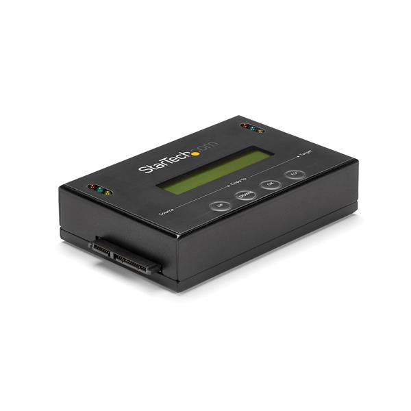High-speed SATA drive duplicator and eraser for 2.5in/3.5in drives, USB 3.0, features multiple duplication and erase modes.