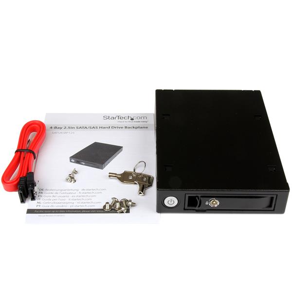 Mobile Rack Backplane for 2.5in SATA/SAS Drives - Hot Swap, Lockable Steel Tray, 6 Gbps