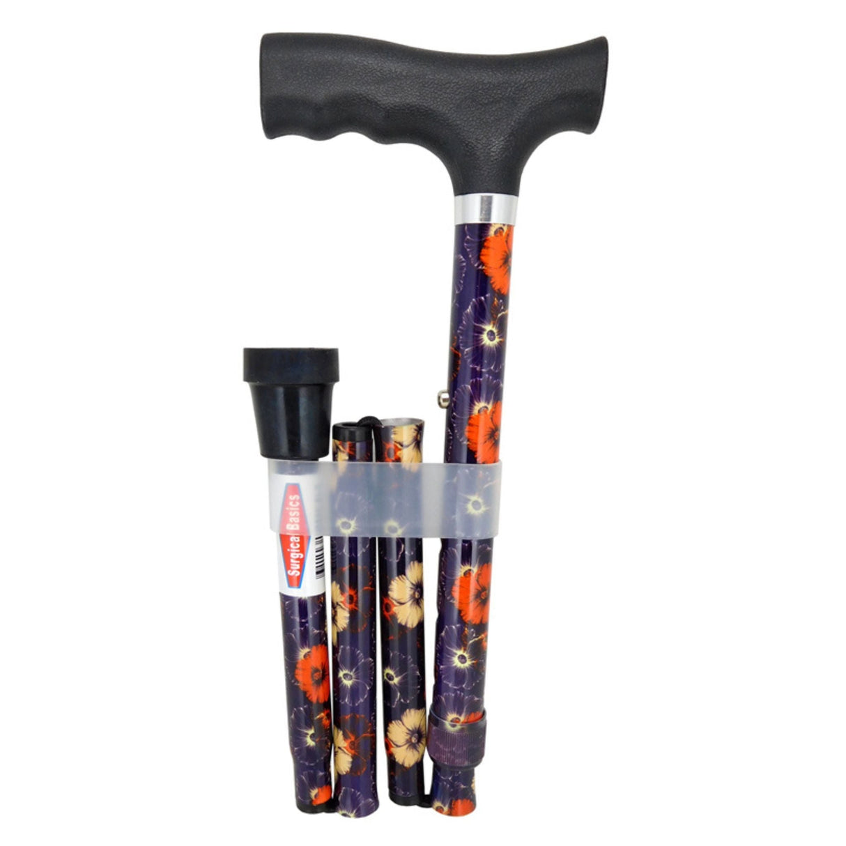 SB Foldable Walking Stick - Hibiscus