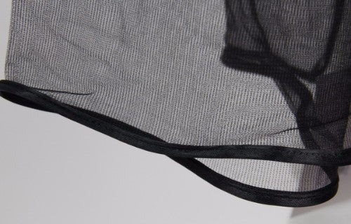 Scarf - Chiffon Net With Satin Edge - Black
