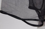 Scarf - Chiffon Net With Satin Edge - Black
