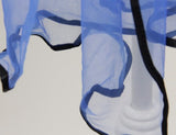 Scarf - Chiffon Net With Satin Edge - Cobalt