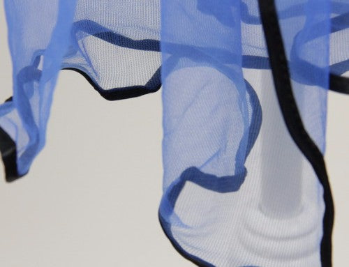 Scarf - Chiffon Net With Satin Edge - Cobalt