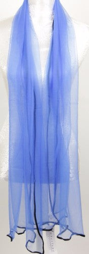 Scarf - Chiffon Net With Satin Edge - Cobalt