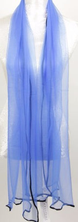 Scarf - Chiffon Net With Satin Edge - Cobalt