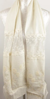 Lace And Embroidery Botanical - IVORY