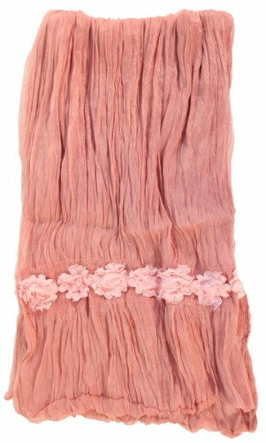 Roses On Crinkle - Peach