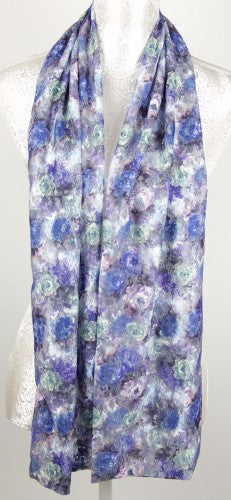 Lace Roses Scarf - BLUE