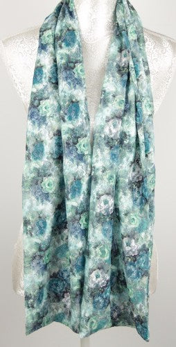 Lace Roses Scarf - GREEN