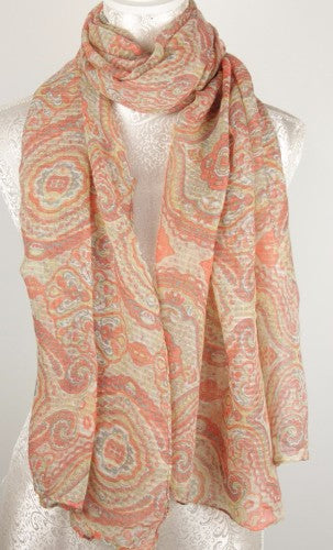 Print Scarf - RUST