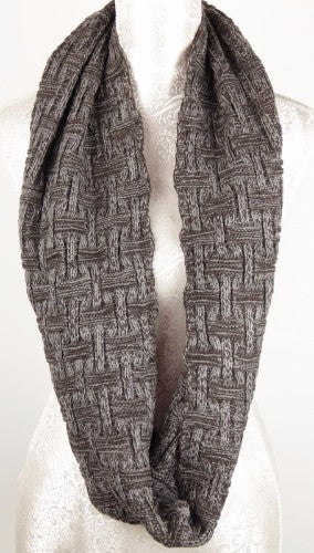 Weave Snood Scarf - Grey