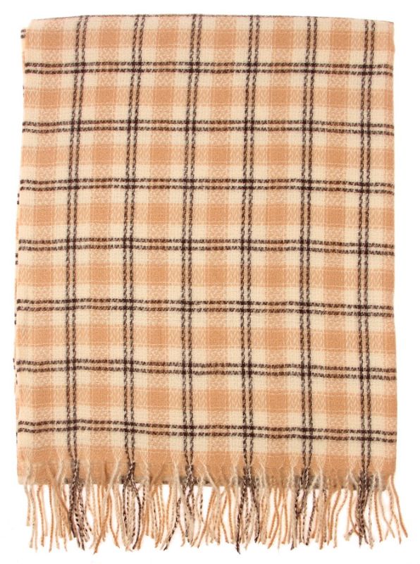 Check Scarf - TAUPE