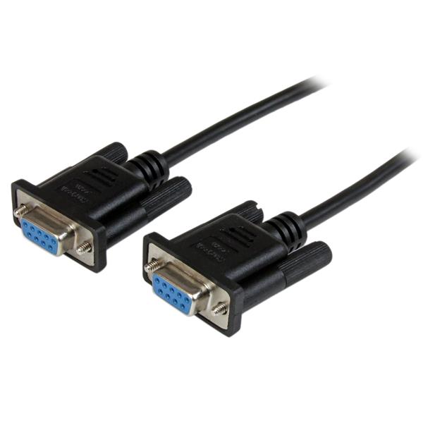 2m RS232 DB9 Null Modem Cable F/F – Connect Serial Devices, PC to PC File Transfer