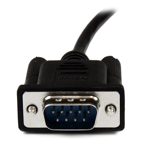 2m DB9 RS232 Serial Null Modem Cable with male and female connectors for reliable PC-to-PC file transfer and communication.